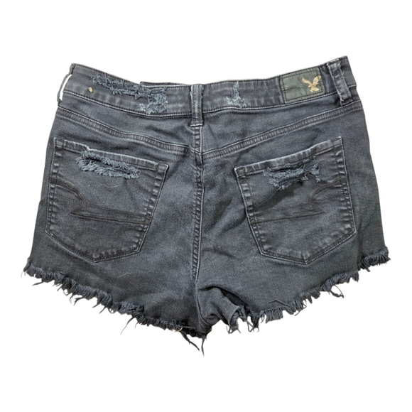 American Eagle Black High Rise Festical Shorts Size 8 - Picture 2 of 7